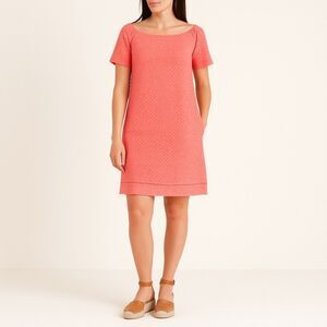 NWT Lauren Ralph Lauren Sun Coral Eyelet Off Shoulder Midi Dress Size 8 Cotton